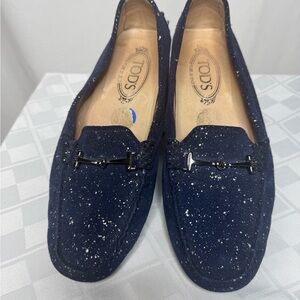 Tod's Navy Loafers (women)